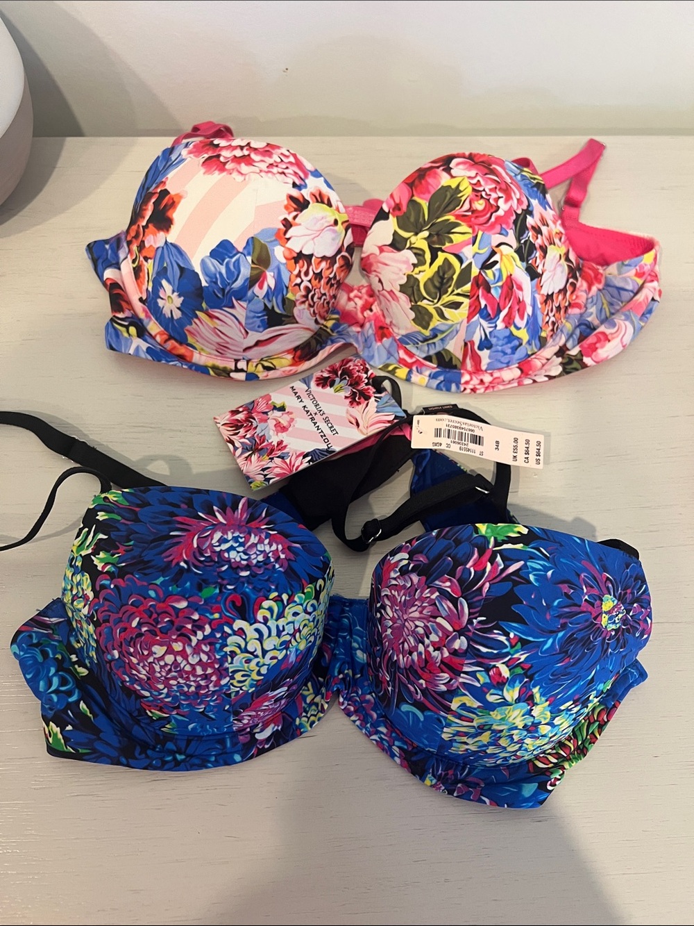 Victoria’s Secret & Mary Katrantzou two bras limit edition new 34B